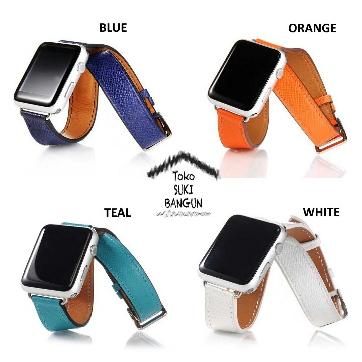 Strap Apple Watch Series Ultra 8 7 6 5 4 3 2 1 49mm 45mm 44mm 42mm TALI JAM NEW MODEL DOUBLE TOUR Leather