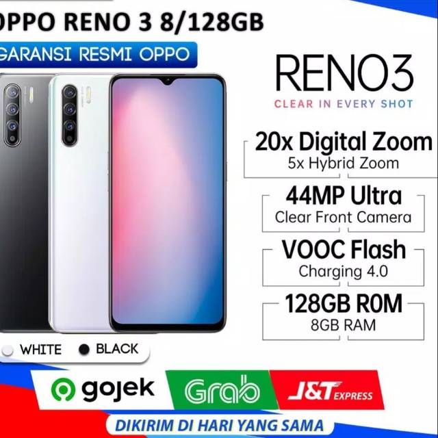 HP OPPO RENO 3 8/128GB GARANSI RESMI OPPO PROMO MURAH