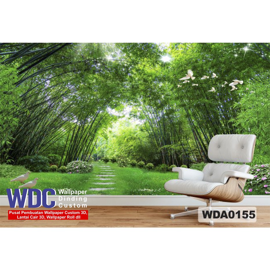 wallpaper dinding jalan taman, wallpaper 3d bambu, wallpaper dinding custom, wallpaper 3d murah