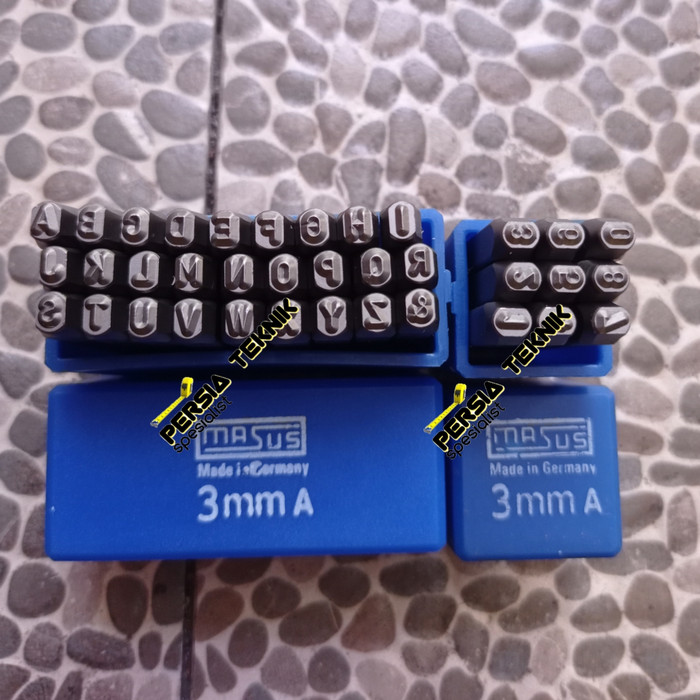 HURUF KETOK / ANGKA KETOK MASUS 3 MM GERMANY