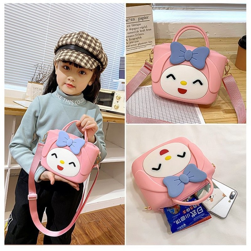 TAS JELLY KARAKTER (UKURAN BESAR) tas selempang anak import resleting bag