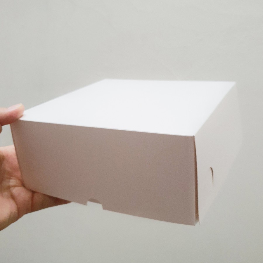

5 Pcs Kardus Mini Chiffon Dus Eggtart Box Fruitpie Sekat 4 Putih Polos Packaging Kotak Hampers Size 20x20x8.5 cm