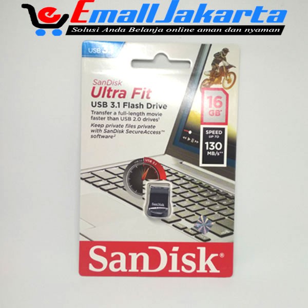 SANDISK ULTRA FIT USB 3.1 Flash Drive 16 GB