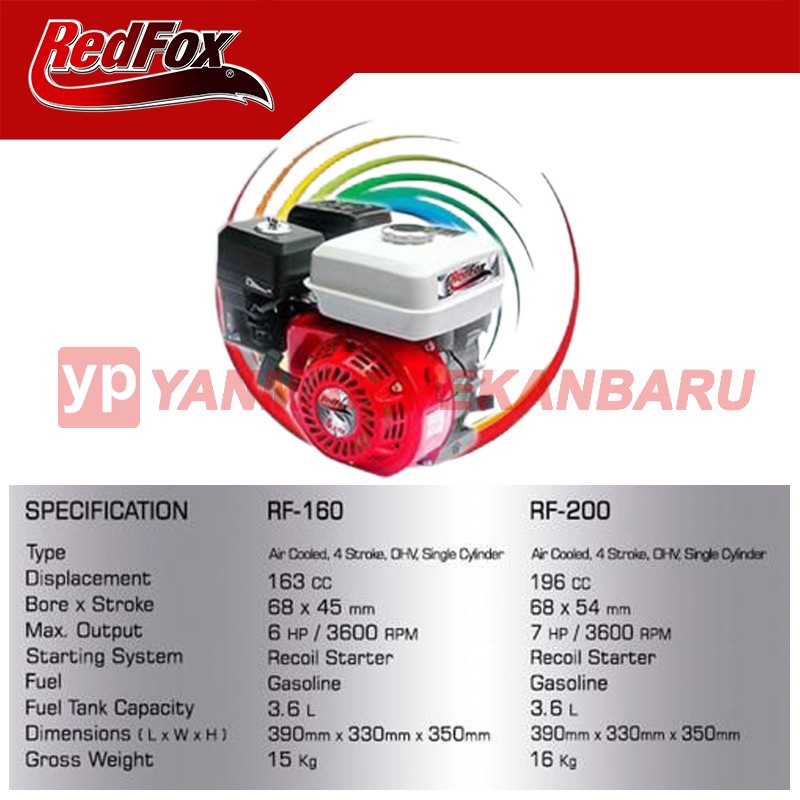 Mesin Penggerak Bensin / Gasoline Engine REDFOX
