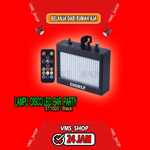 LAMPU DISCO LED PARTY STROBE FLASH LIGHT - BLACK