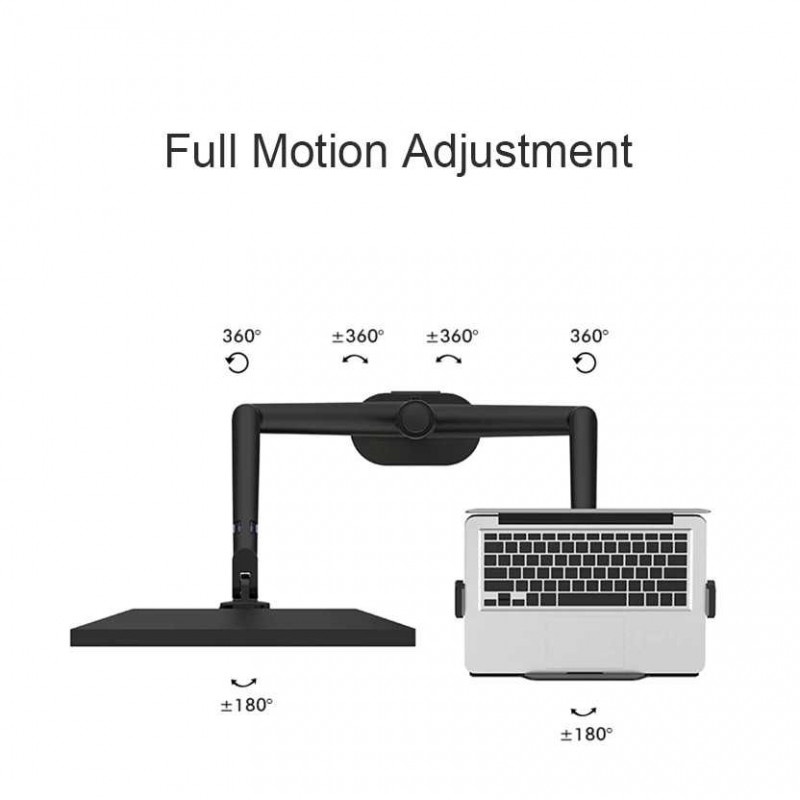 Bracket Monitor Dual Arm Vesa Mount Laptop Holder Full Motion Adjust