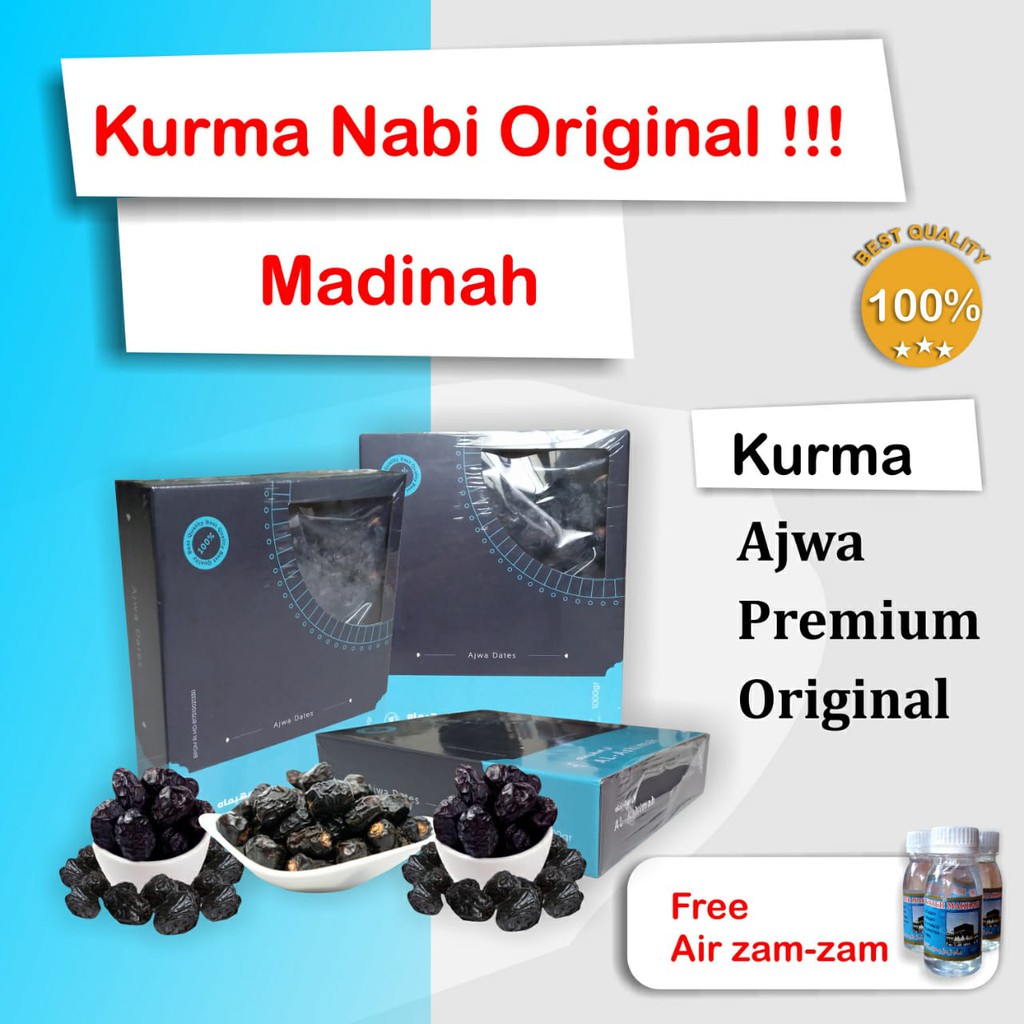 

[AJWA ORIGINAL] KURMA PREMIUM AJWA AL ASHIMAH - 100% Original Bisa COD 1/2 KG