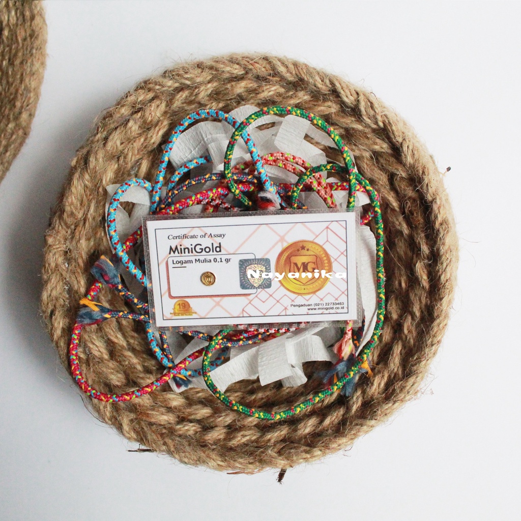 Emas Minigold 0.1 gram Emas Murni Logam Mulia 24K  (Gold/LM/Antam)