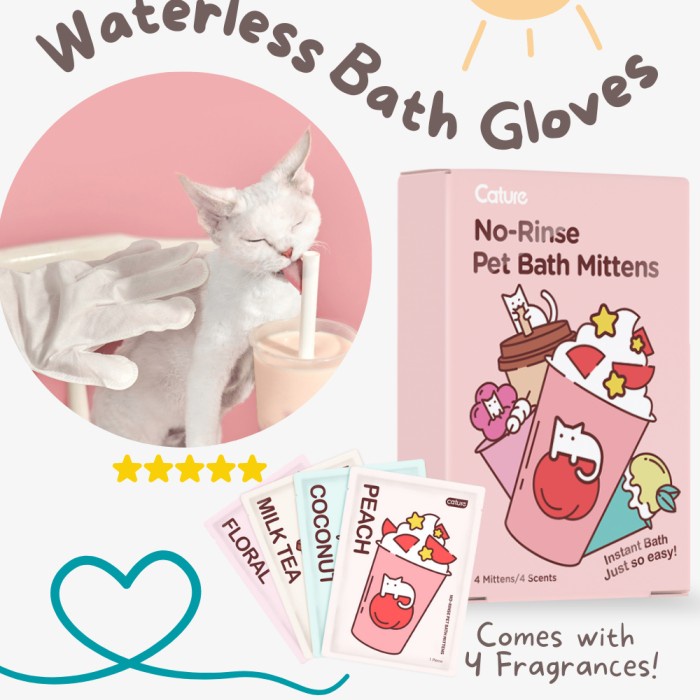 Cature Spa Gloves No Rinse Bath Mittens Sarung Tangan Mandi Tanpa Air