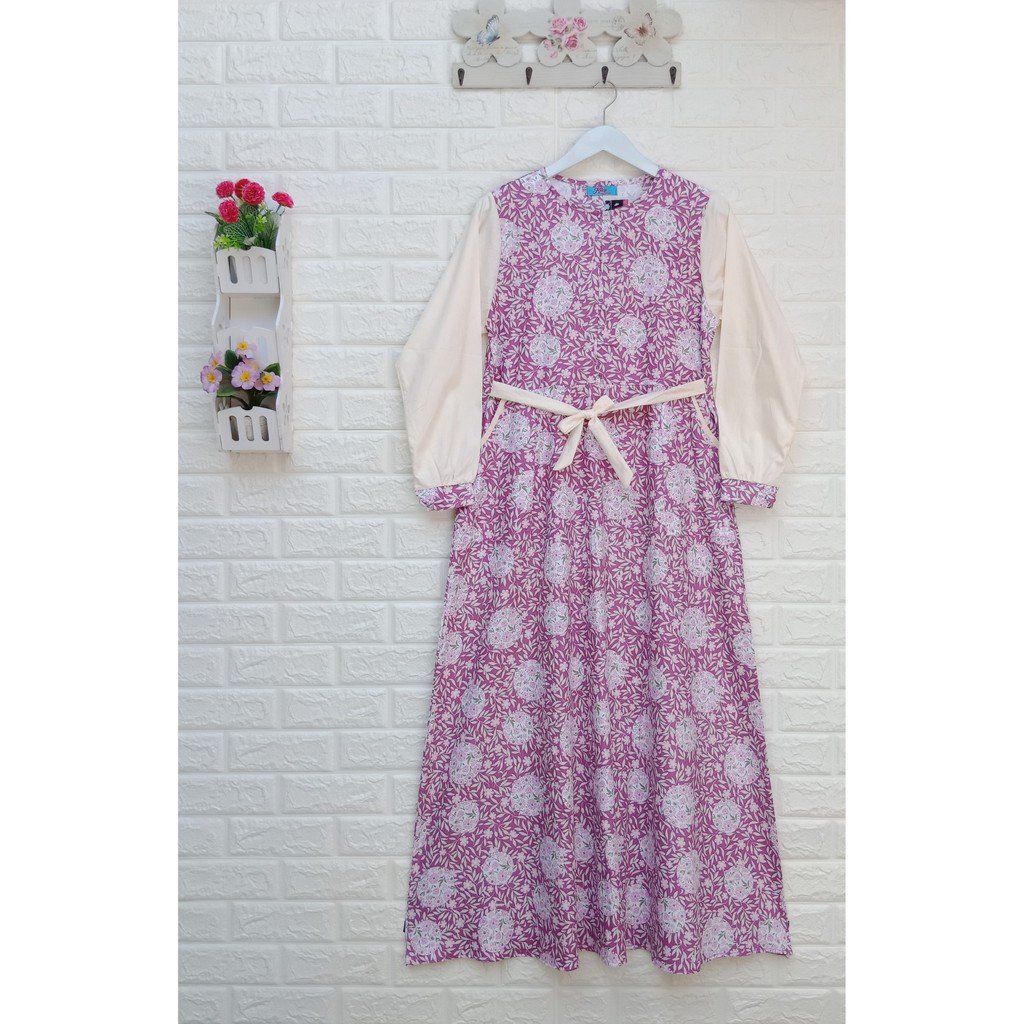 Gamis Katun Jepang Original Kekinian Cantik Terbaru Model Fahira Circle