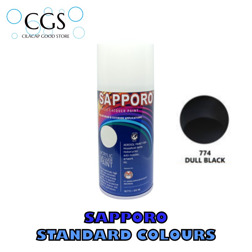 Sapporo HITAM DOFF 774 - pilok sapporo hitam doff - pilox sapporo black dop - pilox sapporo hitam do