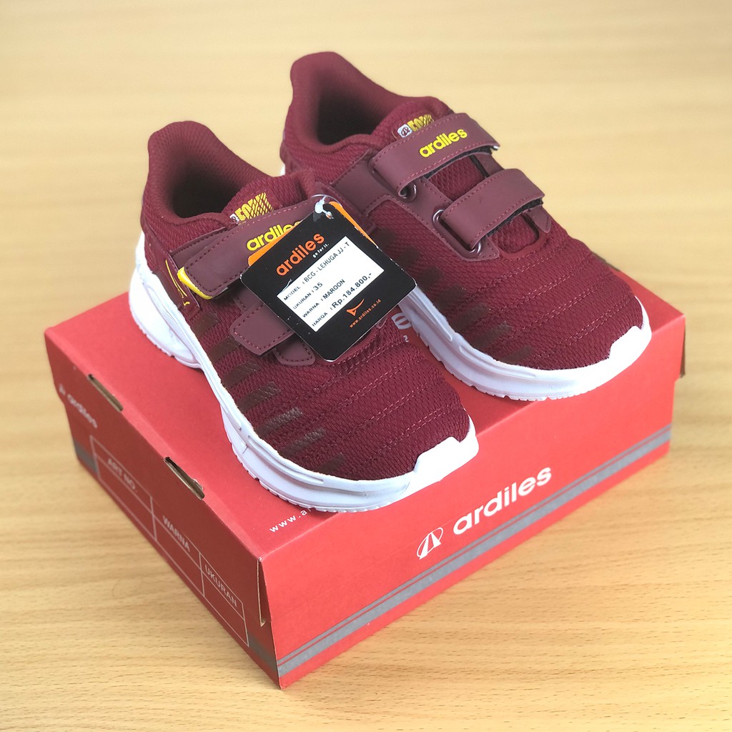 Sepatu Ardiles Anak Lelaki Lehuga - Maroon