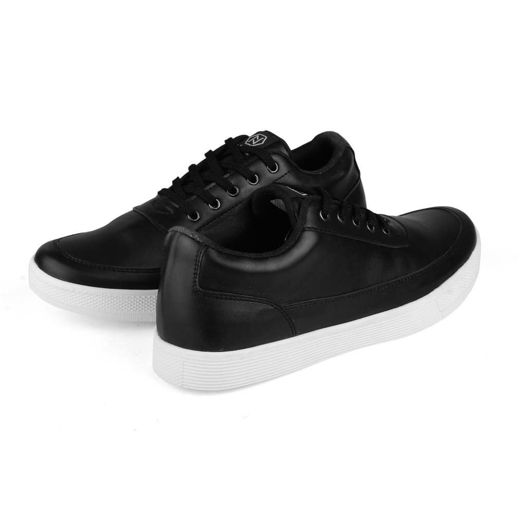 DEDRICK BLACK WHITE NAZ - Sepatu Sneakers Pria Casual Original