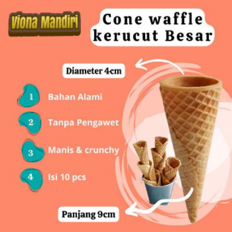 

Cone Es cream Wafel isi 10 pcs