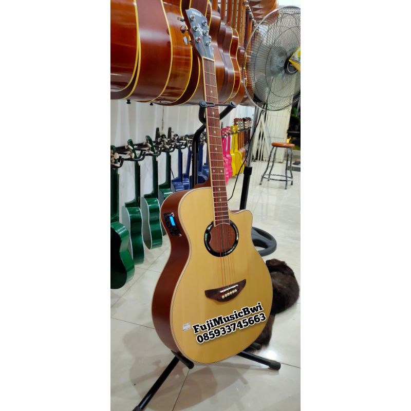 Gitar Yamaha Apx500 double Run Neck utuh Eq Cowboy AW39