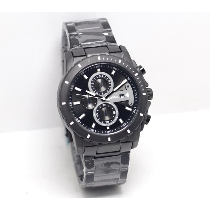 Jam Tangan Pria_Fossil_model AC Rantai Black List White Army