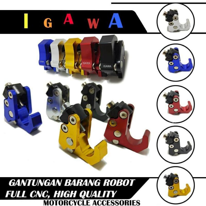 Gantungan Barang Motor CNC model Robot Variasi Universal Matic &amp; bebek