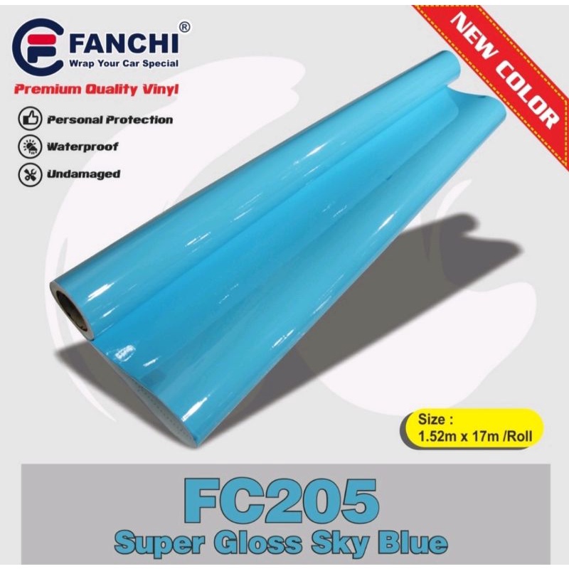 Sticker Fanchi FC205 Super Gloss Glossy Sky Blue Premium Wrap