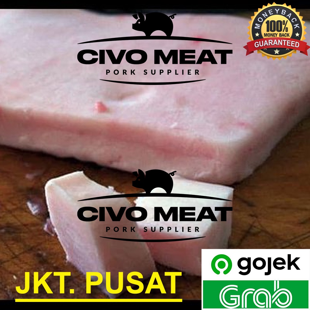

Lemak / Minyak babi (Lard) Potong Kotak 500gr