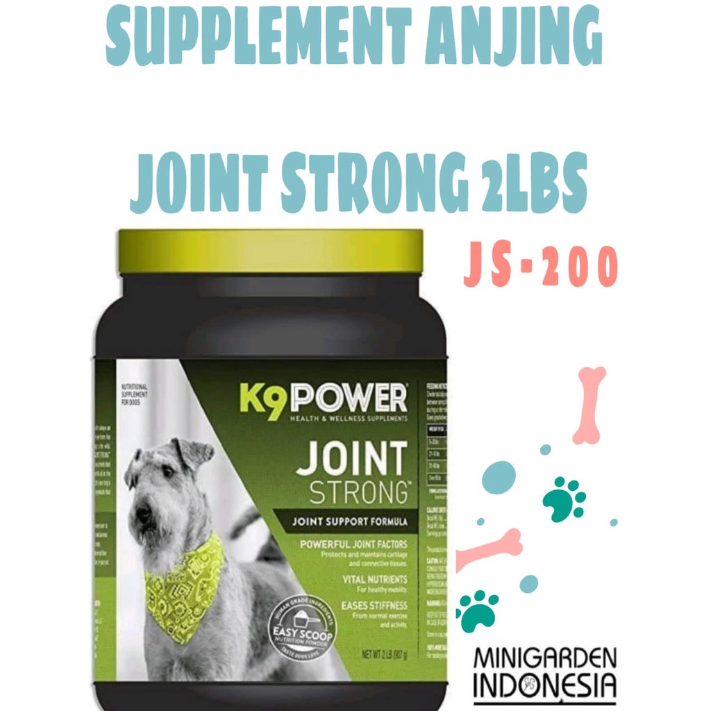 JOINT STRONG K9 POWER 980G vitamin susu supplement sendi tulang persendian anjing