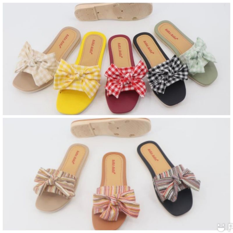 SANDAL SLOP PITA WANITA BARA BARA / SENDAL SELOP KARET WANITA IMPORT MURAH COD