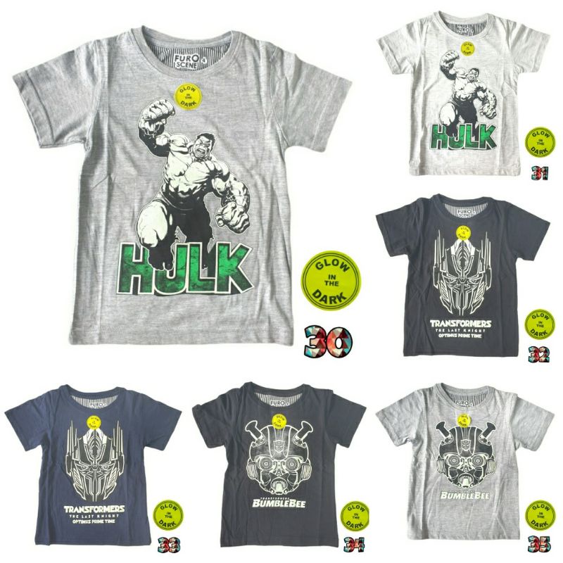 Furo Kaos Anak Glow In The Dark Superhero