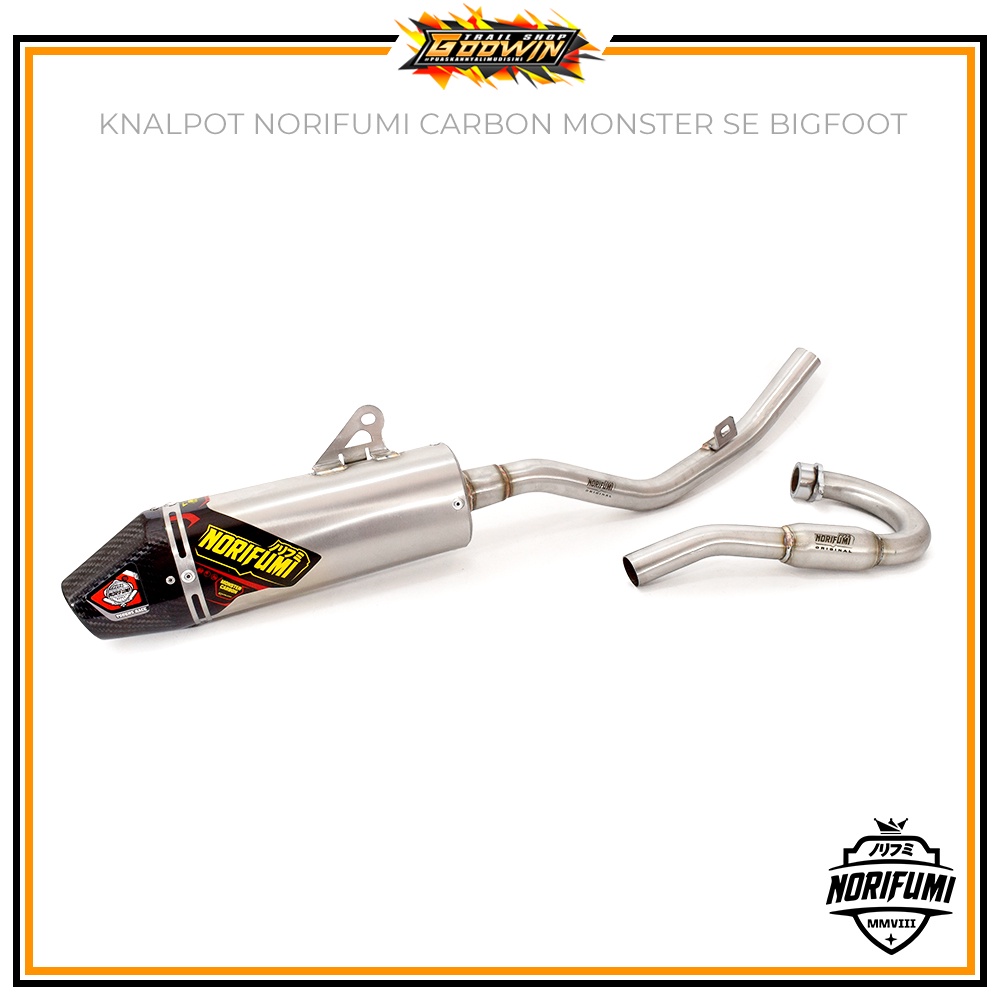 Knalpot Muffler Original NORIFUMI MONSTER KLX 150 BIGFOOT BF DT New CRF 150L CRF 150 L Carbon