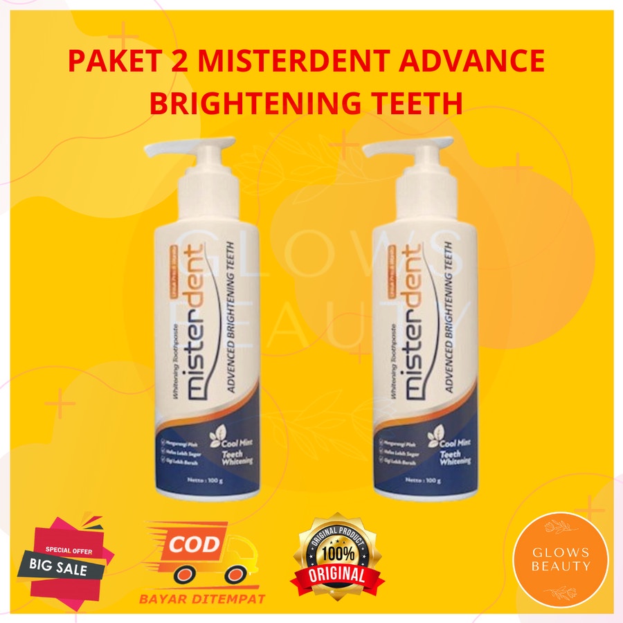 MISTERDENT ADVANCED BRIGHTENING ATASI GIGI KUNING SECARA INSTAN