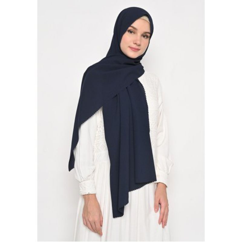 (200x75) Pashmina JUMBO SYARI JAHIT TEPI / Pashmina panjang /-4