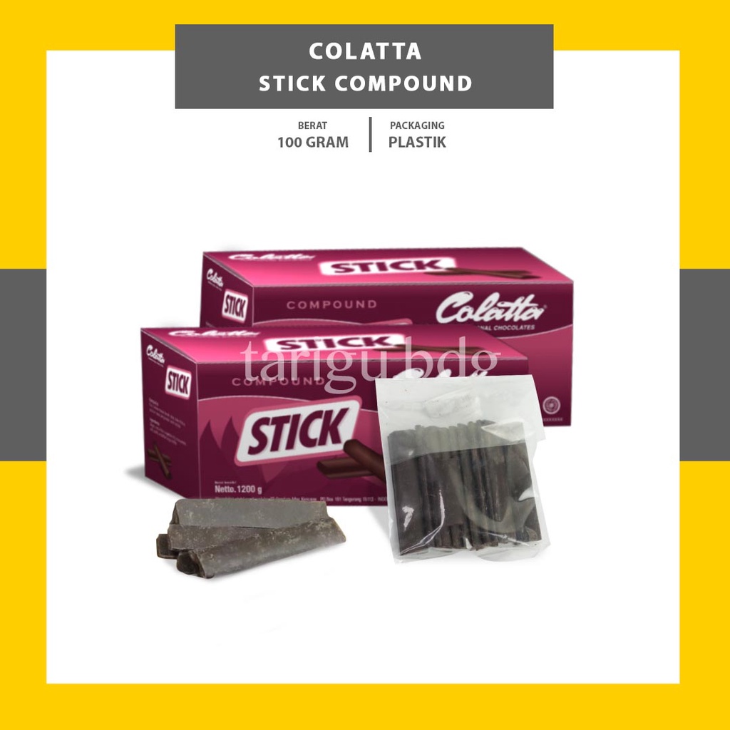 DARK CHOCOLATE STICK COMPOUND COLATTA 100GR- DARK COKLAT STIK COLLATA - COKLAT BATON COKLAT BATANG