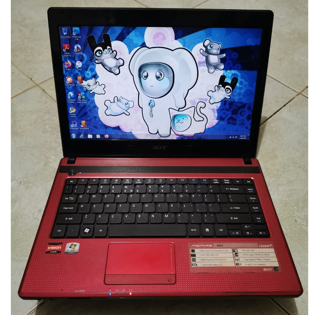 Laptop Acer 4253 Amd E-350 Amd Radeon HD 6310 graphics mulus