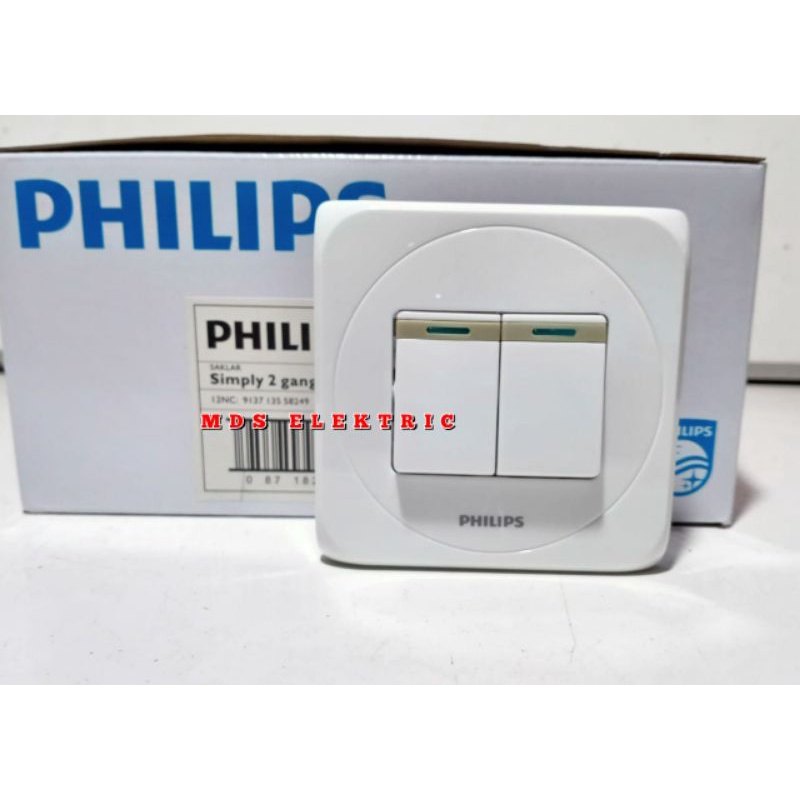 SAKLAR DOUBLE PHILIPS SIMPLY ORIGINAL PRODUK / SAKLAR SERI IB