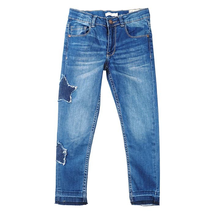 KIDS ICON - Celana Jeans Anak Perempuan CURLY Patch - LYC01500190 - 4-5 tahun
