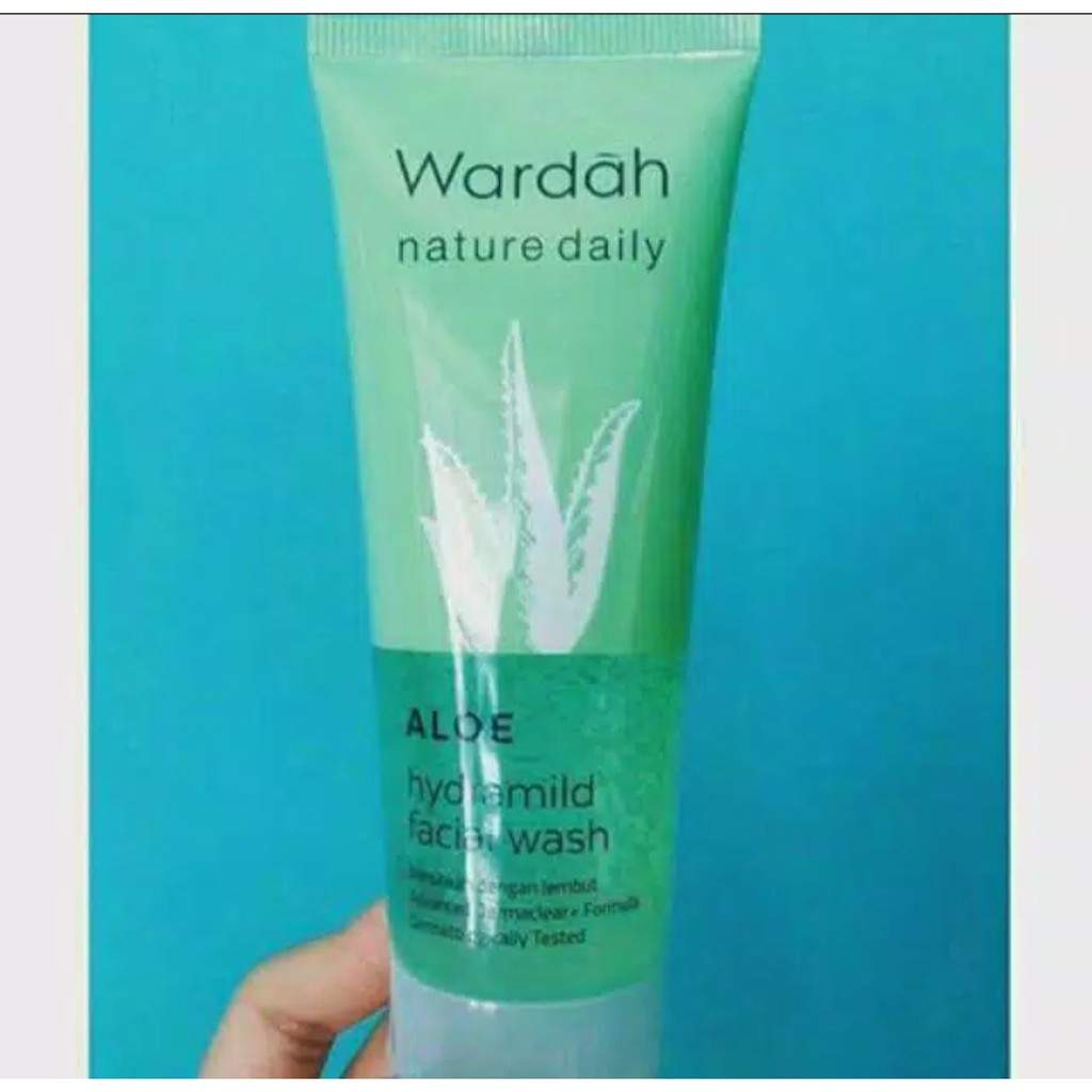 Wardah Nature Daily Aloe Hydramild Facial Wash 60ml (100 Original