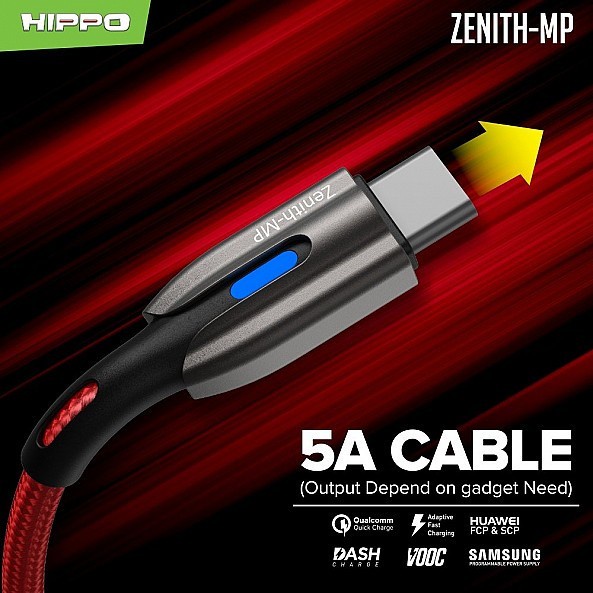 Hippo Zenith MP Kabel Data USB Type C 5A Fast Charging 100W