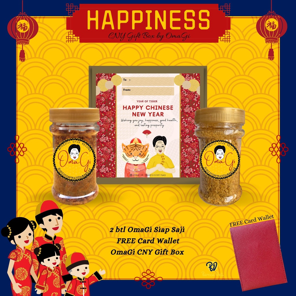 

OMAGI HAPPINESS CHINESE NEW YEAR GIFT BOX HAMPERS IMLEK PARSEL TAHUN BARU