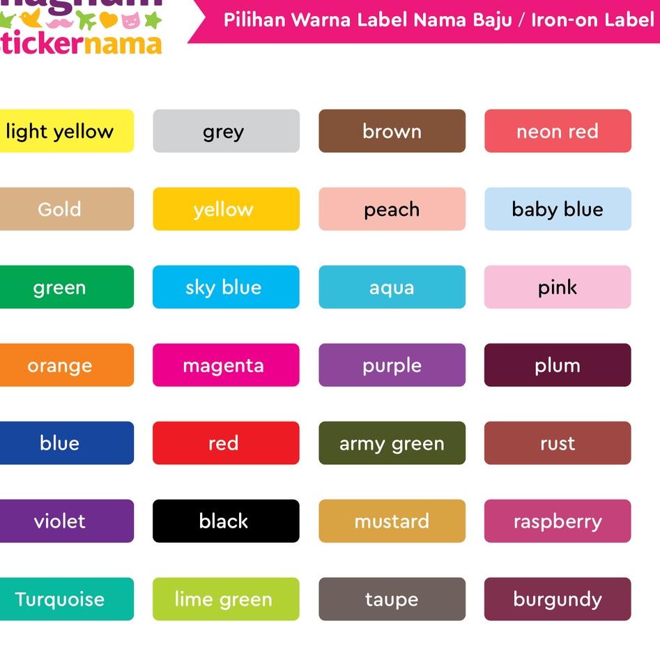 

Obral Terbatas Label Nama Baju, Label Nama Kain, Label Setrika, Iron-On Label Polos