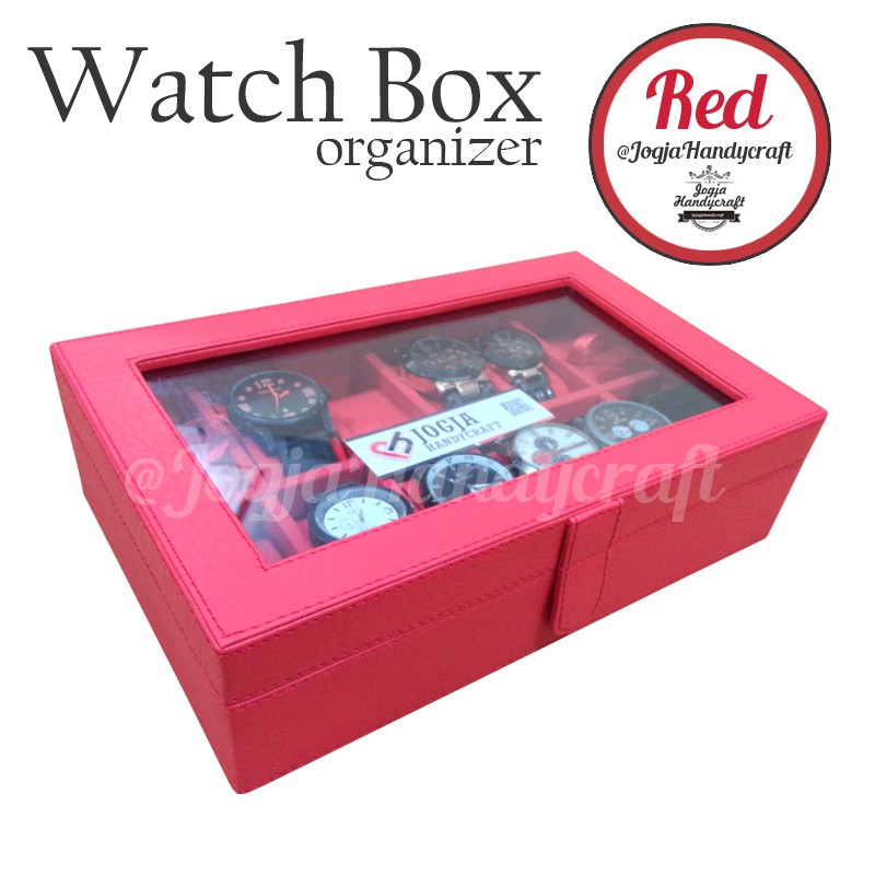 Banyak Warna Kotak Tempat Jam Tangan Isi 12 Watch Box Organizer Box Jam Tangan