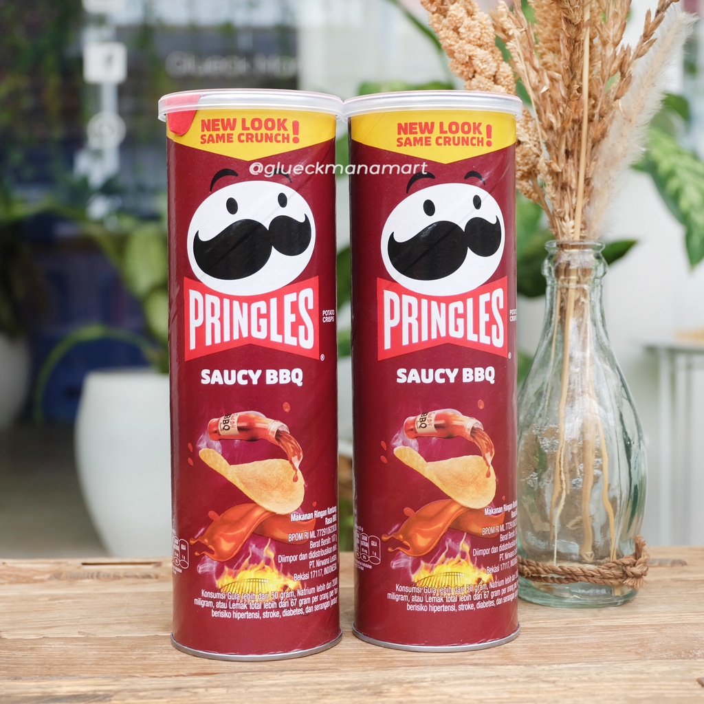 

Pringles Saucy Barbeque 102gr - Potato Chips - Chips Kentang