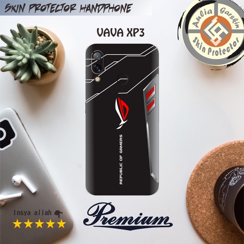 Garskin HP VAVA Xp3 motif rog black - Free Custom Motif