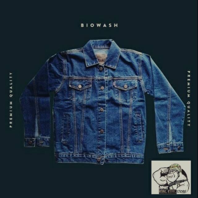 Jaket Jeans Cowok Cewek Biowash