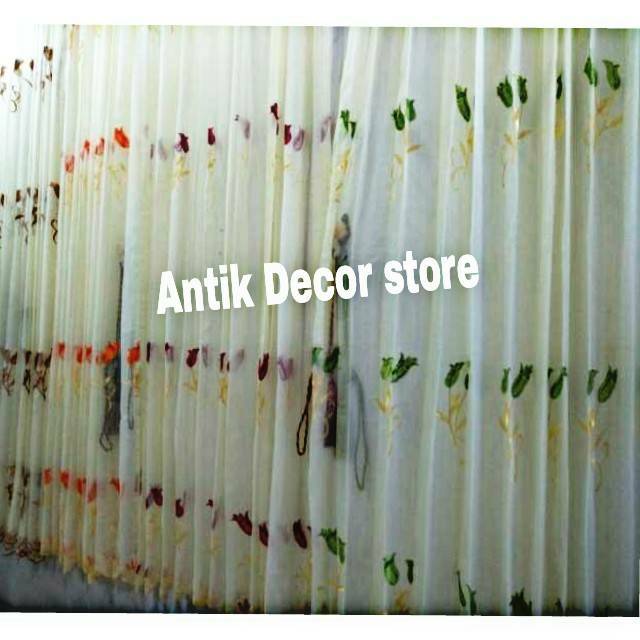 gorden vitrase bunga tulip/ daleman gorden