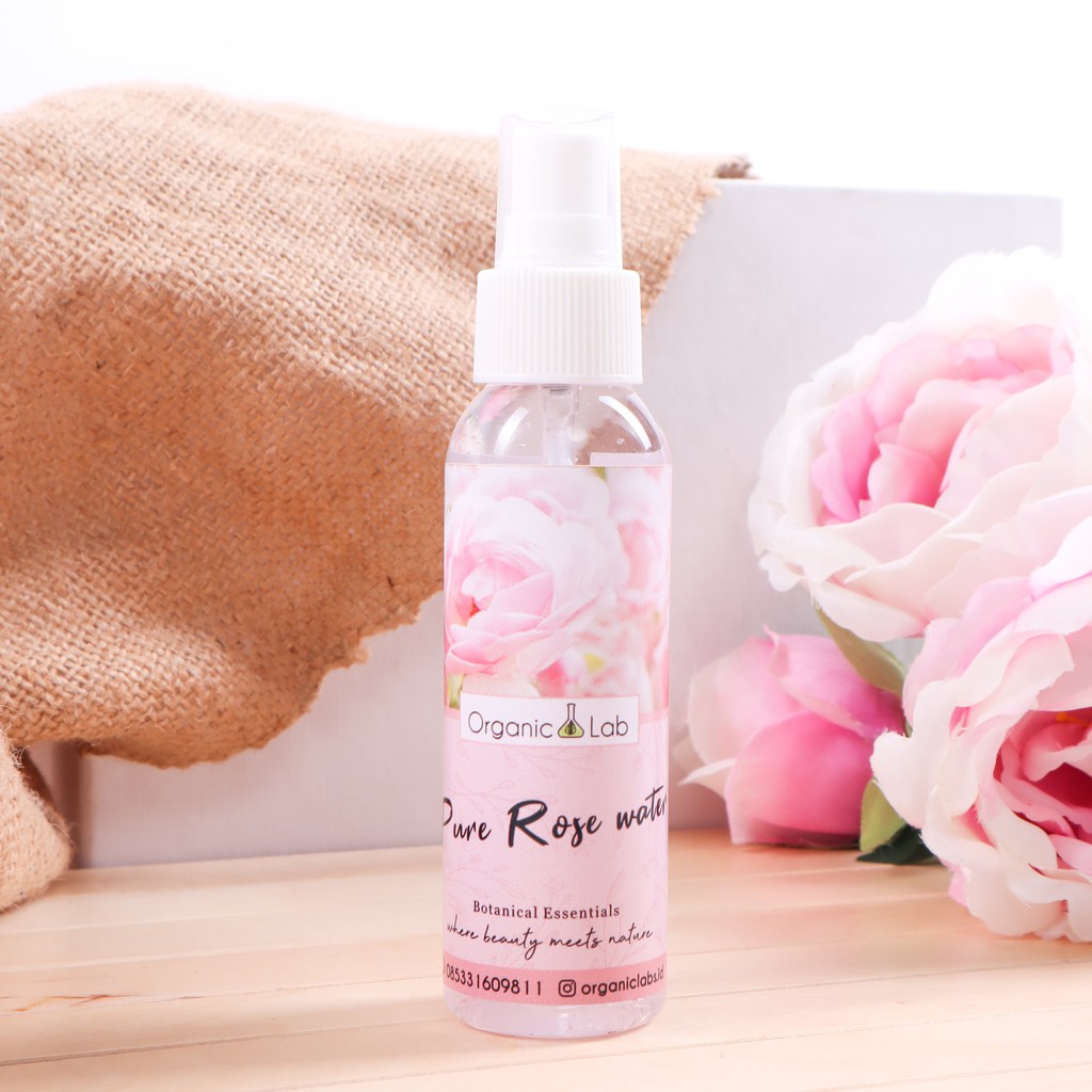 organic lab pure rose water face mist spray anti aging 100 pure