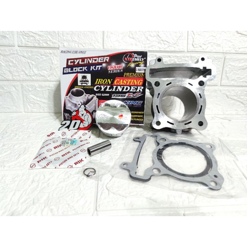 blok xtr 62 mm premium piston forged jupiter mx vixion r15 old mx king