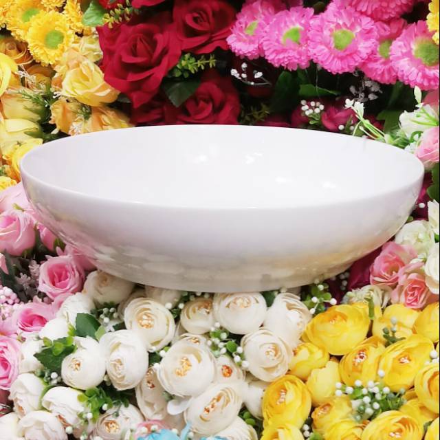 Wadah saji keramik BLANC jumbo mewah dan elgant bisa dimicrowave/ wadah prasmanan