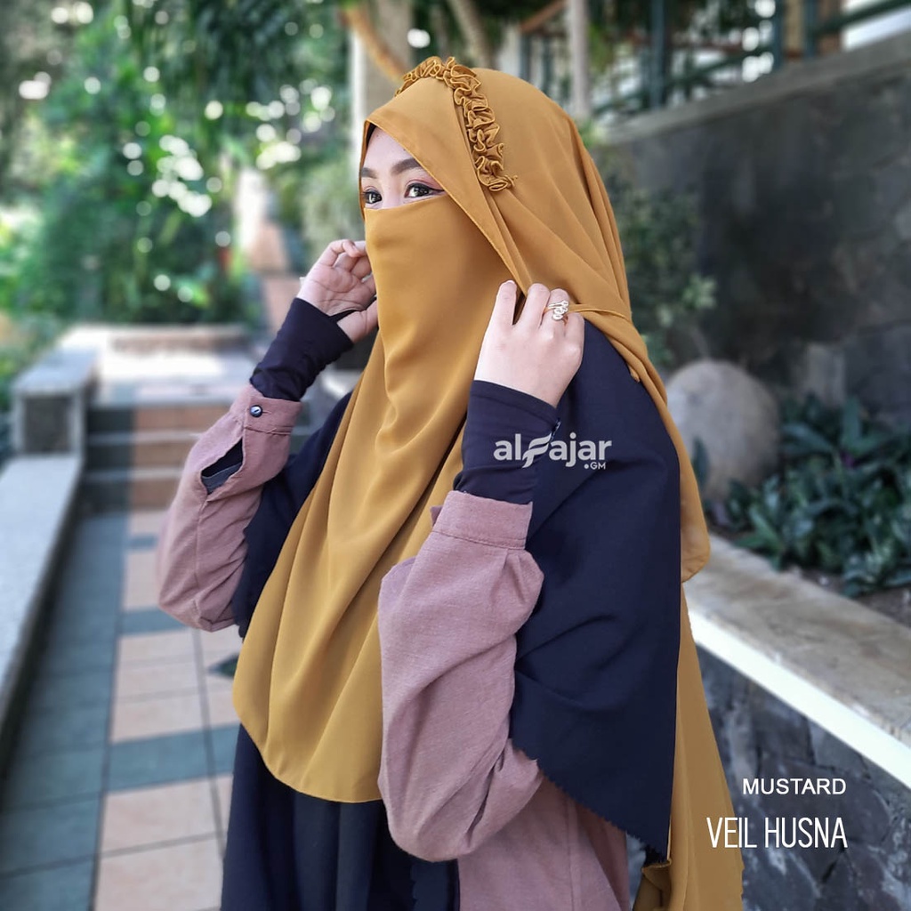 CADAR NIQOB BANDANA Veil Husna Dua Layer by Alfajar