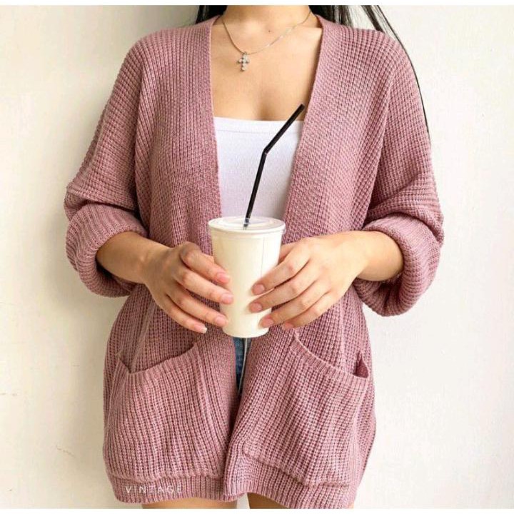 [BEST SELLER] CARDIGAN RAJUT OVERSIZE JUMBO BIG SIZE - BISA COD