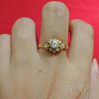  Cincin  No 16 emas asli kadar 700 70 22 1 satu  g gr gram 