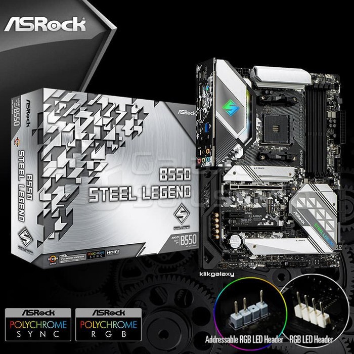 ASRock B550 Steel Legend AMD Ryzen (AM4, AMD B550, DDR4) - Steel Legend