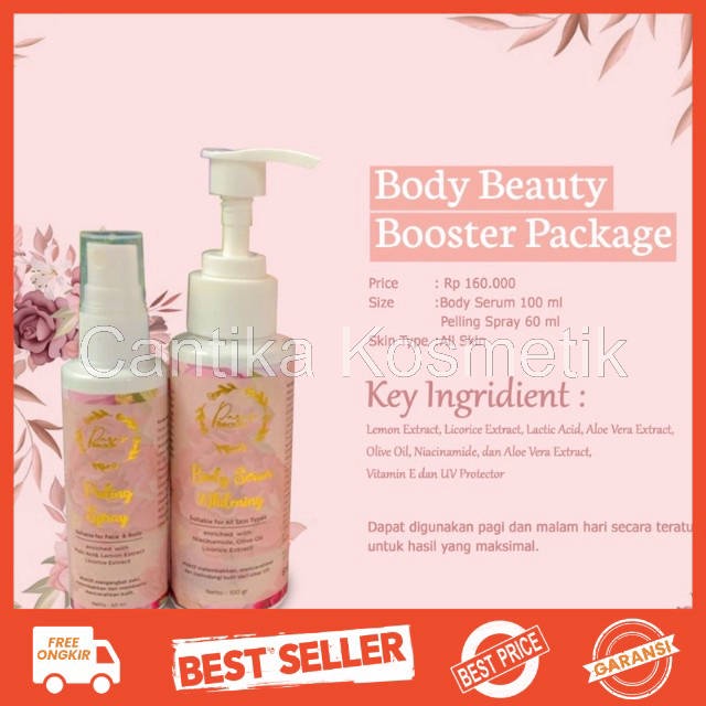 TERLARIS Paket Body Serum dan Peeling paras beauty Bpom pemutih badan